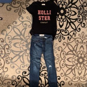 Hollister jeans and tee